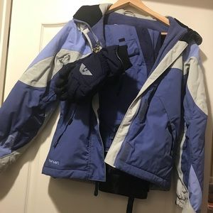 Ladies Snowboarding Jacket, pants and gloves